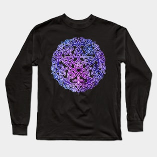 Mystic Purple Celtic Pentacle Pentagram Long Sleeve T-Shirt